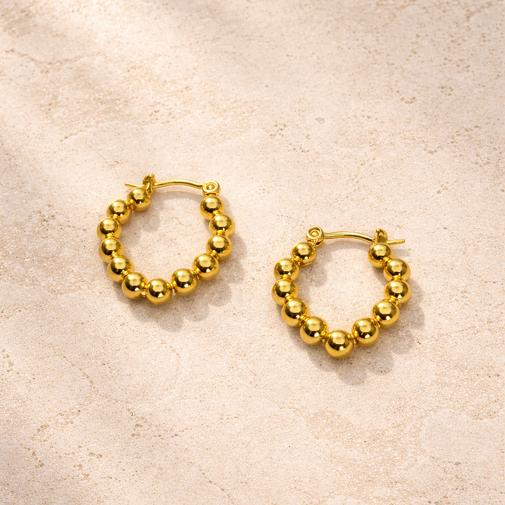 Bold Bead Hoops